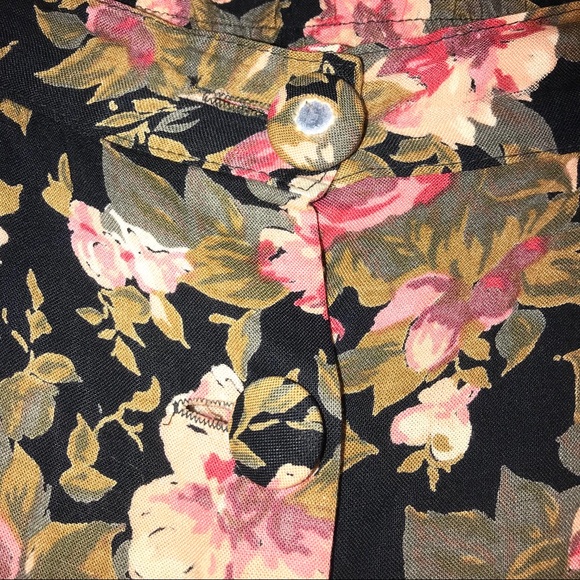Vintage 1990s Floral Button Down Skirt - Picture 4 of 9